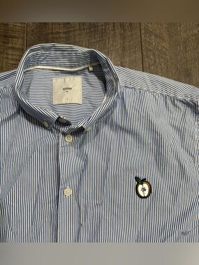 100% Cotton Minimum Brand Striped Oxford Shirt Men’s size Large